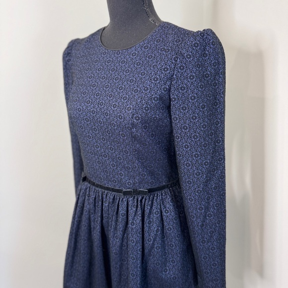 Gal Meets Glam Collection Callie Print Long Sleeve A-Line Dress (Sz 4) - Picture 4 of 10